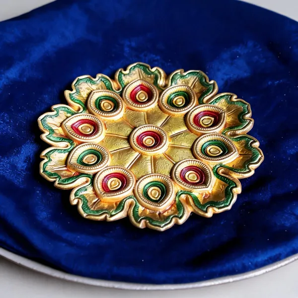 Multicolor_Clay_Diya_Tray_For_Puja