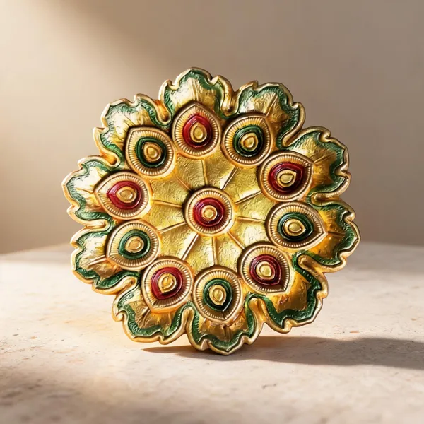 Multicolor_Clay_Diya_Tray_For_Puja