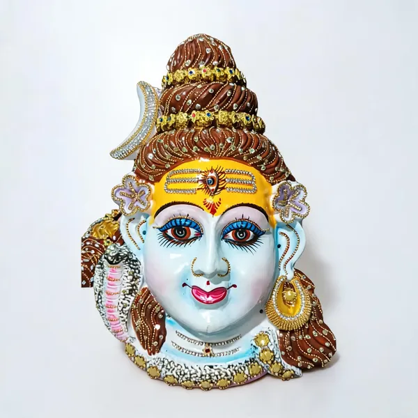 Multicolor_Clay_Shiv_Mukhota_For_Puja