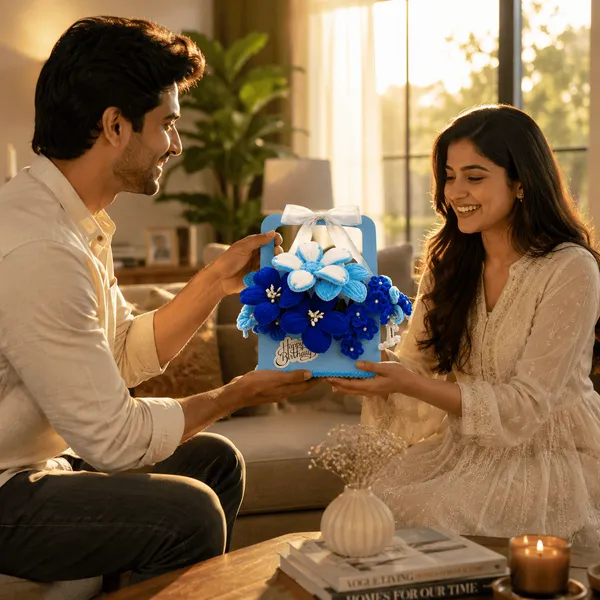 Blue_Blossom_Handmade_Flower_Basket_Birthday_With_Led_Lights