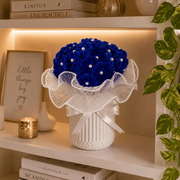 Handcrafted_Beautiful_Flower_Bouquet_Blue