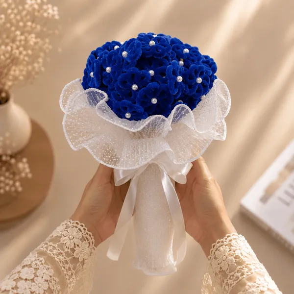 Handcrafted_Beautiful_Flower_Bouquet_Blue