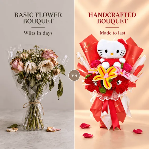 Hello_Kitty_Handcrafted_Flower_Bouquet_With_Led_Lights