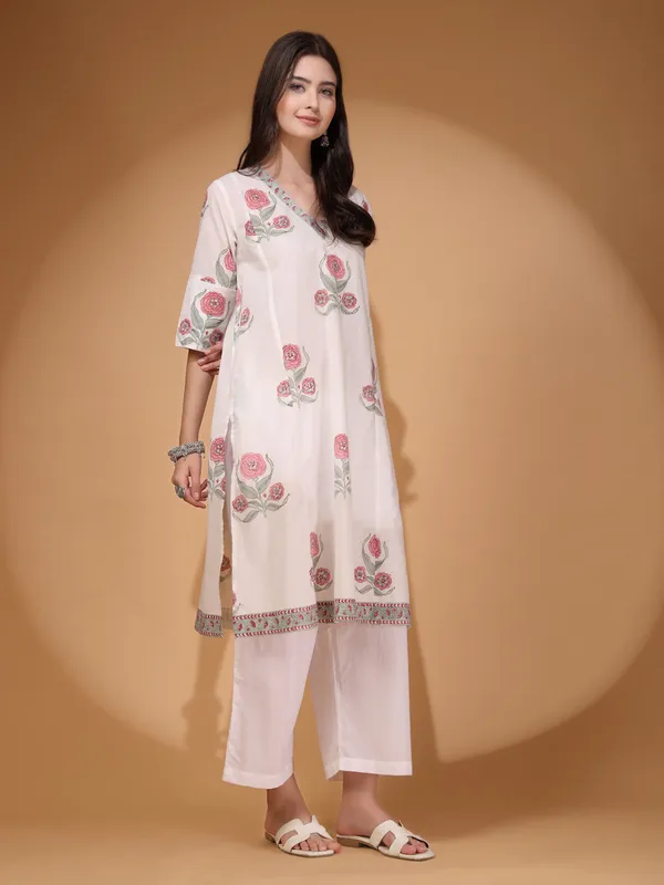 Handblock_Print_A_Line_Kurta_Set