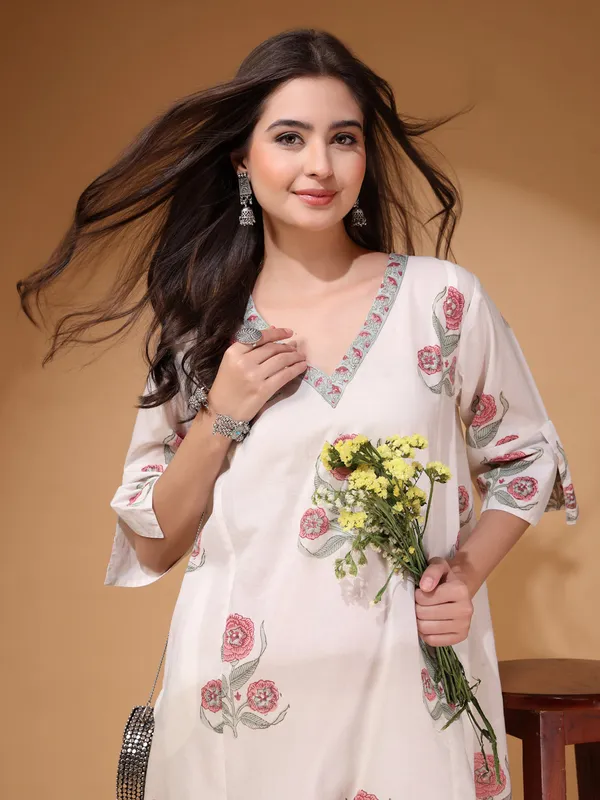 Handblock_Print_A_Line_Kurta_Set