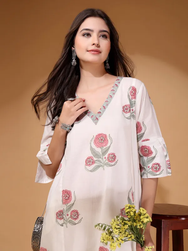 Handblock_Print_A_Line_Kurta_Set