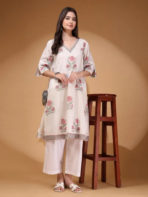 Handblock_Print_A_Line_Kurta_Set