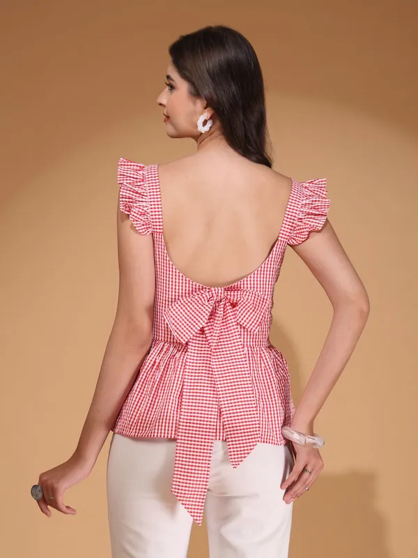 Gingham_Shirred_Top