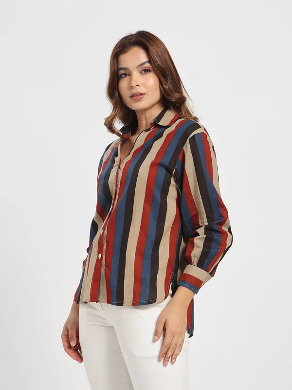 Womens_Stipe_Printed_Top