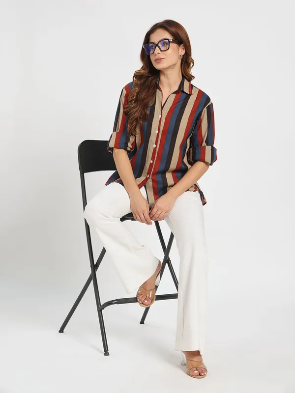 Womens_Stipe_Printed_Top