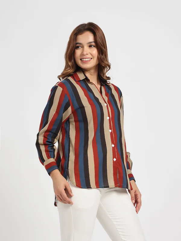 Womens_Stipe_Printed_Top