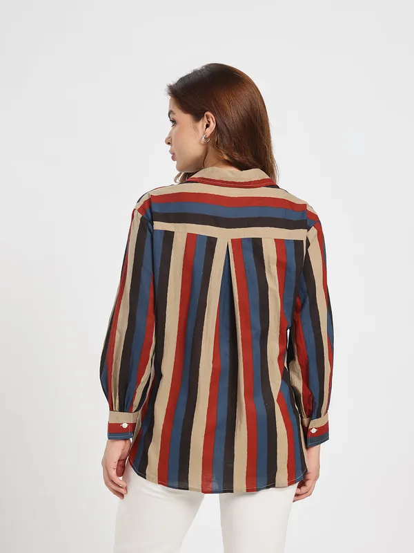 Womens_Stipe_Printed_Top