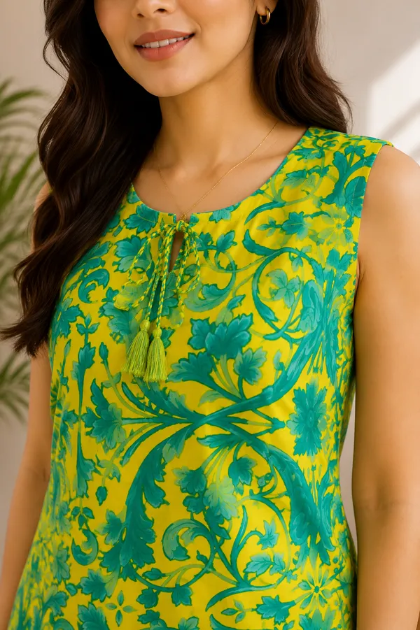 Womens_Yellow_Floral_Printed_Sleeveless_Top