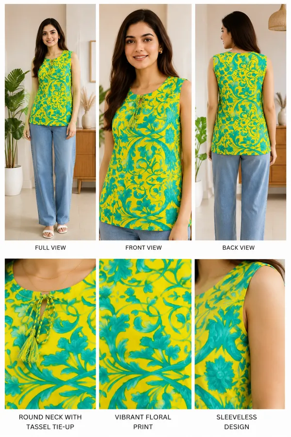 Womens_Yellow_Floral_Printed_Sleeveless_Top