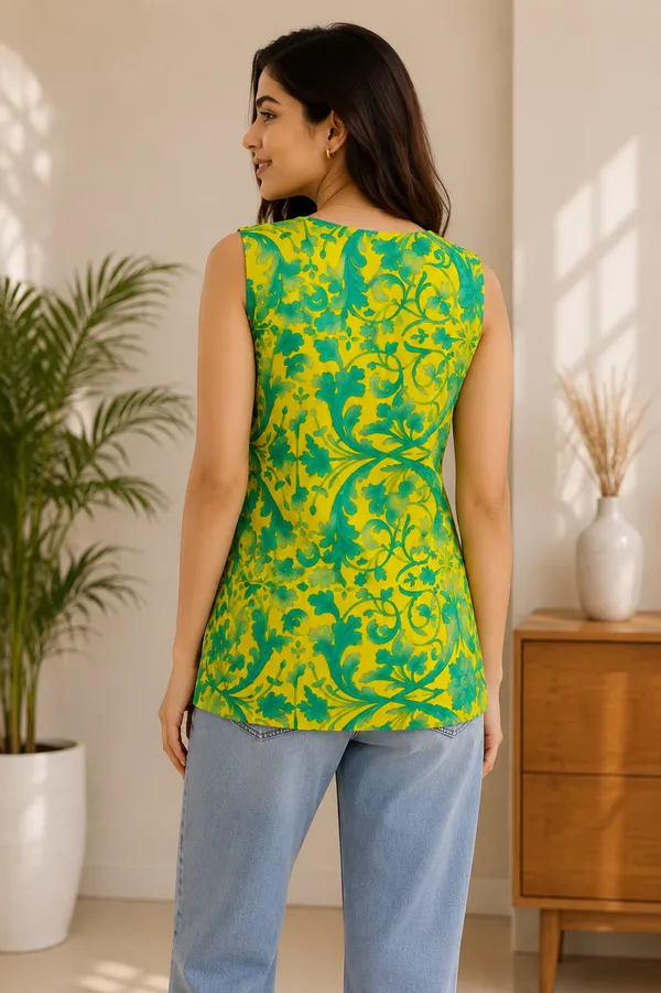 Womens_Yellow_Floral_Printed_Sleeveless_Top