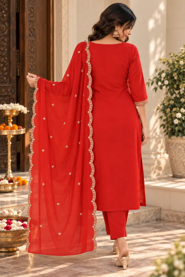 Red_Embroidered_Kurta_Pant_Set_With_Dupatta_Festive_Ethnic_Suit_For_Women