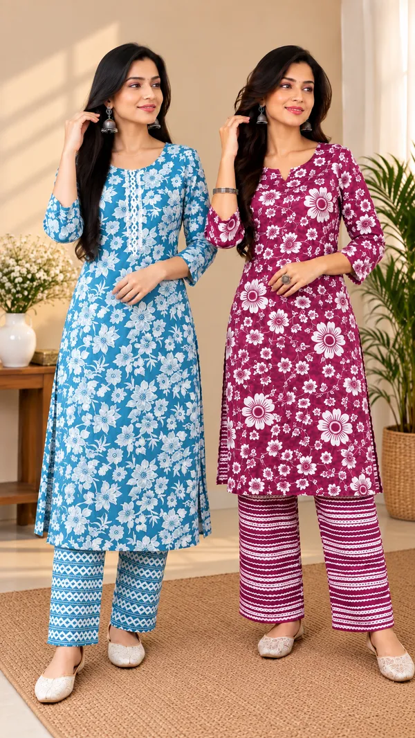Floral_Print_Kurta_Pant_Set_for_Women
