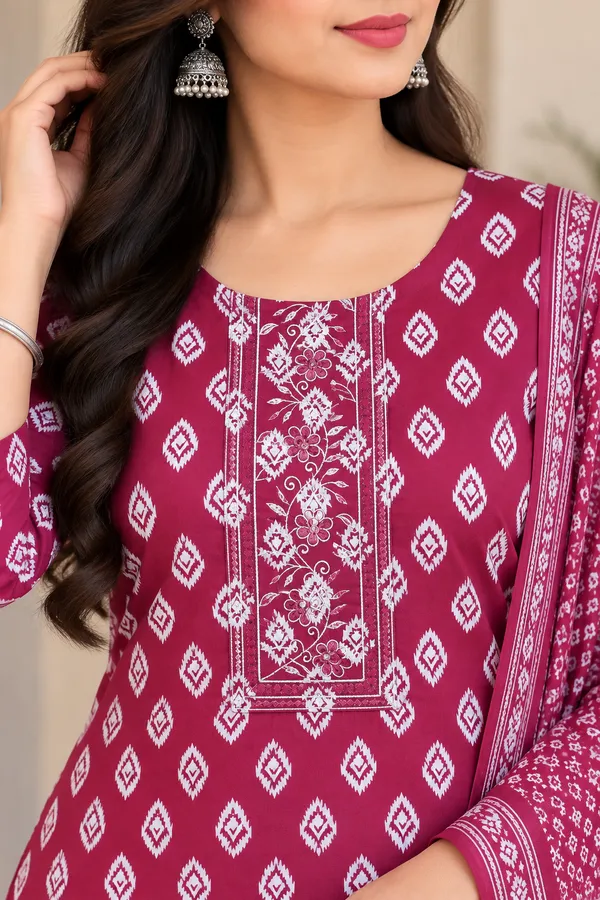 Magenta_Printed_Straight_Kurta_Set_for_Women