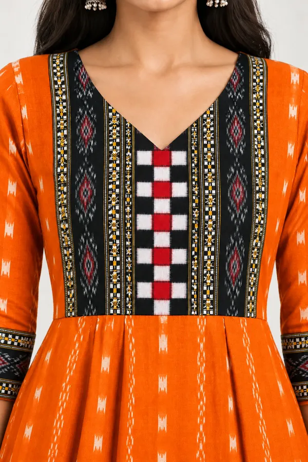 Orange_Cotton_Printed_Anarkali_Gown_For_Women
