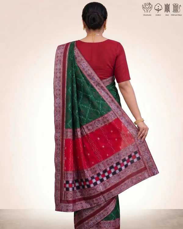 Green_Cotton_Handloom_Saree_For_Women