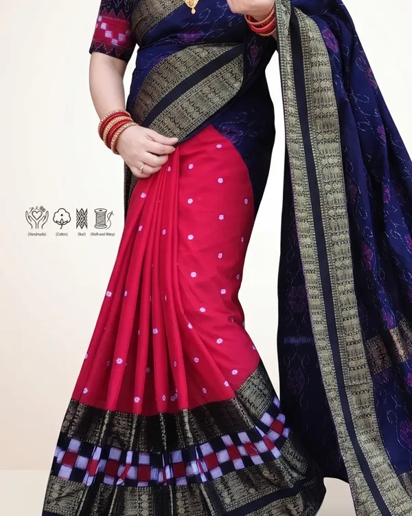 Blue_Cotton_Handloom_Saree_For_Women