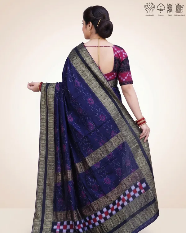 Blue_Cotton_Handloom_Saree_For_Women