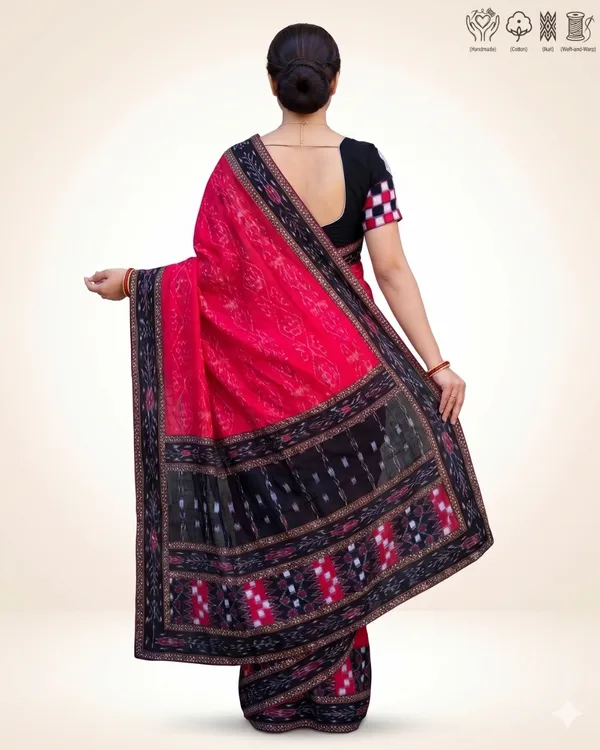 Red_Cotton_Printed_Saree_For_Women