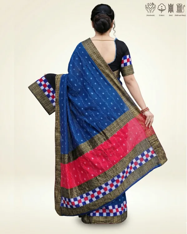 Blue_Cotton_Handloom_Saree_For_Women