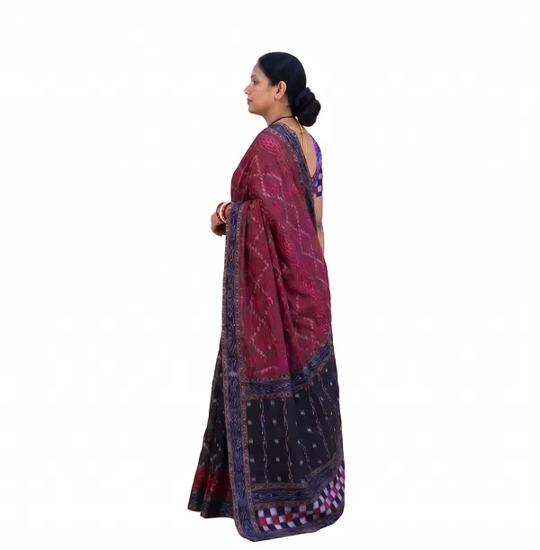 Maroon_Cotton_Handloom_Saree_For_Women