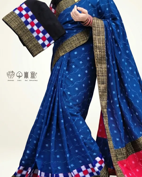 Blue_Cotton_Handloom_Saree_For_Women