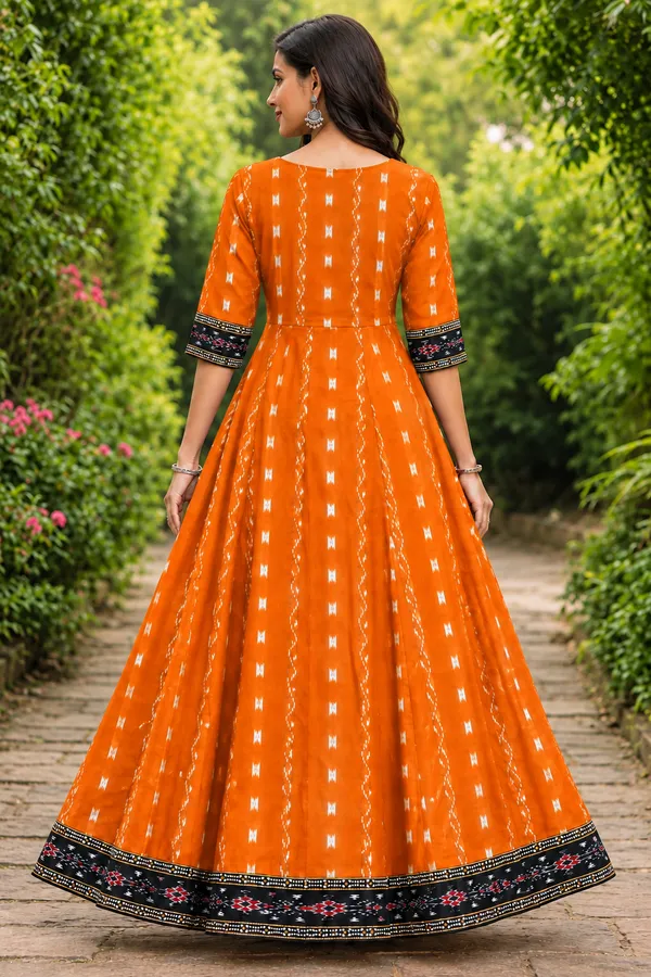 Orange_Cotton_Printed_Anarkali_Gown_For_Women