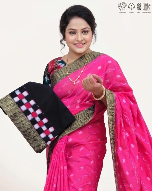 Pink_Cotton_Handloom_Saree_For_Women