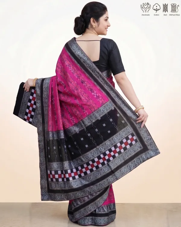 Pink_And_Green_Cotton_Handloom_Saree_For_Women_Pack_Of_2