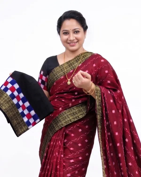 Maroon_Cotton_Printed_Saree_For_Women