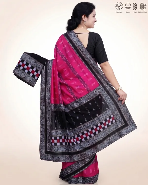 Black_Cotton_Printed_Saree_For_Women