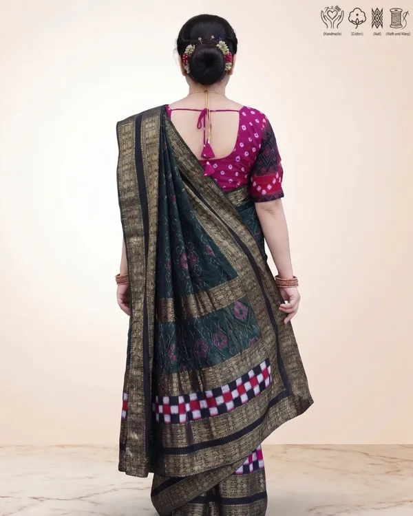 Black_Cotton_Silk_Handloom_Saree_For_Women