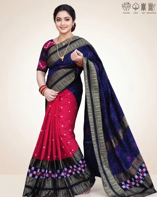 Blue_Cotton_Handloom_Saree_For_Women