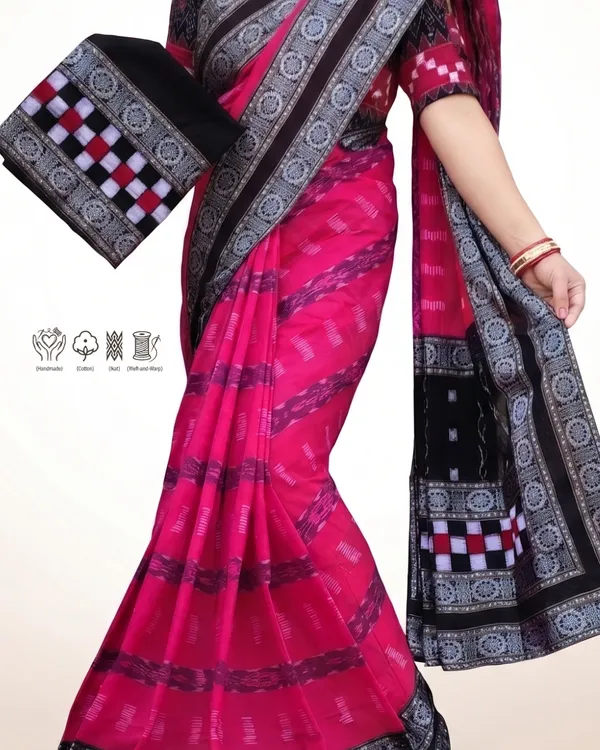 Black_Cotton_Printed_Saree_For_Women