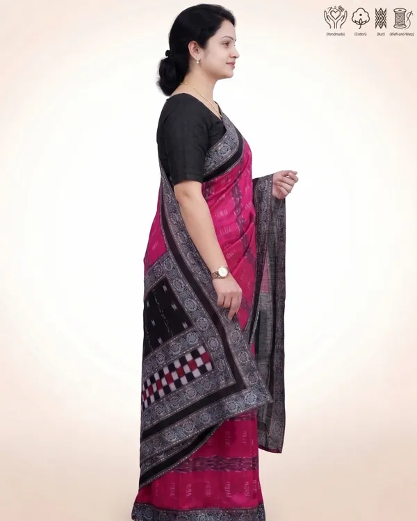 Black_Cotton_Printed_Saree_For_Women