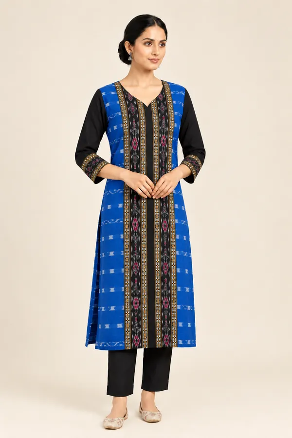 Blue_Cotton_Printed_Straight_Kurta_For_Women