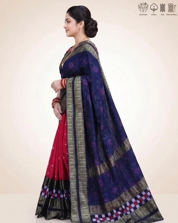 Blue_Cotton_Handloom_Saree_For_Women