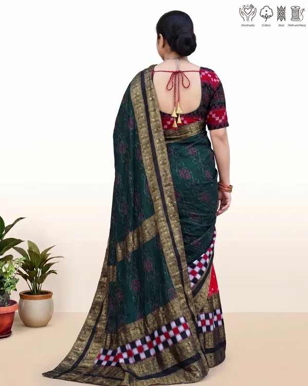 Green_Cotton_Silk_Printed_Saree_For_Women
