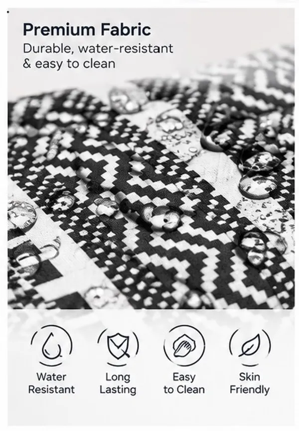 Black_White_Polyester_Geometric_Print_Cosmetic_Pouch_For_Women