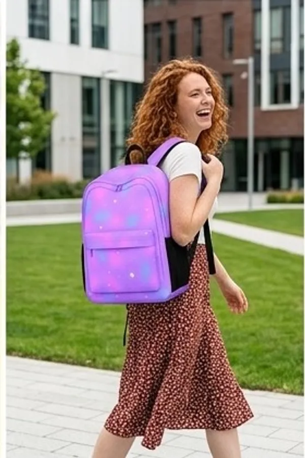 Purple_Polyester_Star_Print_Casual_Backpack_For_Women