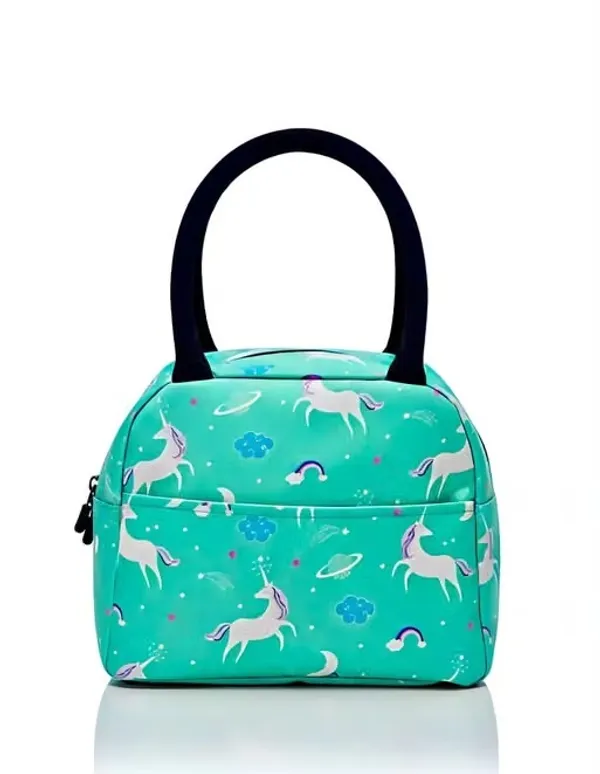 Turquoise_Polyester_Unicorn_Print_Handbag_For_Women