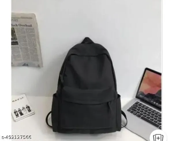 Black_Polyester_Casual_Backpack_For_Women