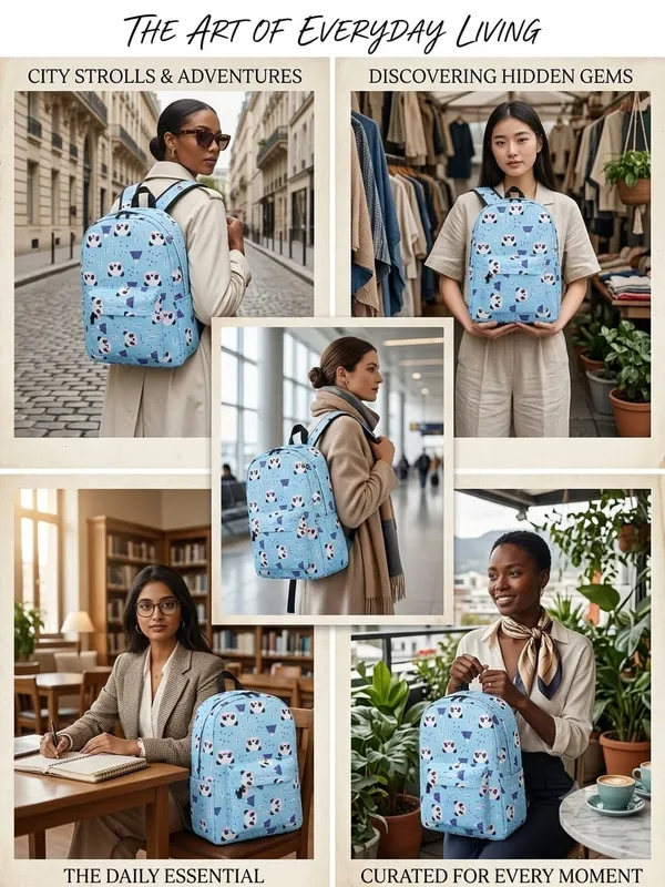 Blue_Polyester_Panda_Geometric_Print_Backpack_For_Women