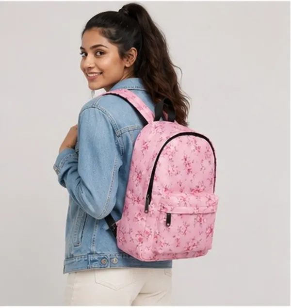 Pink_Polyester_Floral_Print_Backpack_For_Women