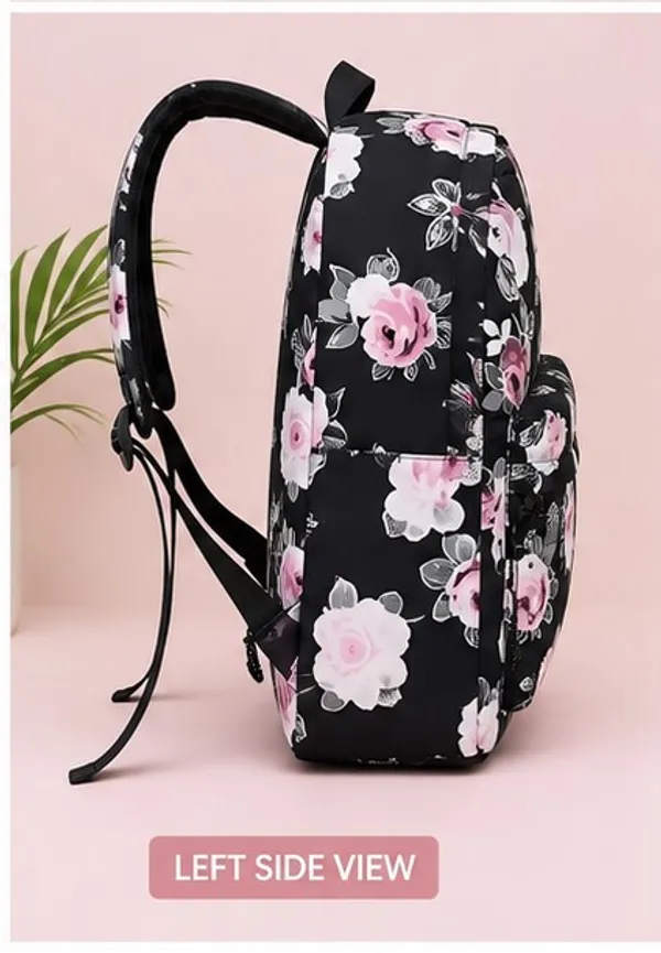 Black_Polyester_Floral_Print_Backpack_For_Women