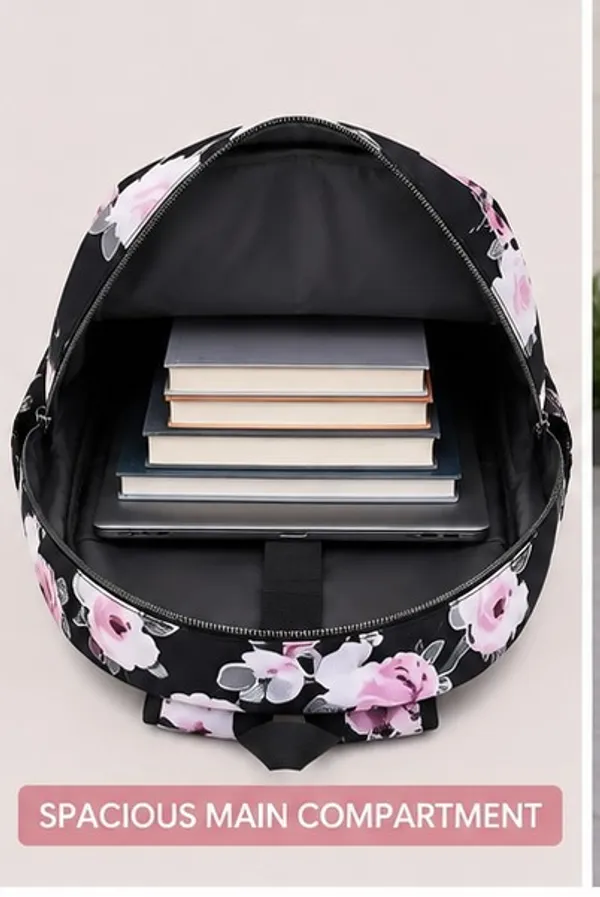 Black_Polyester_Floral_Print_Backpack_For_Women